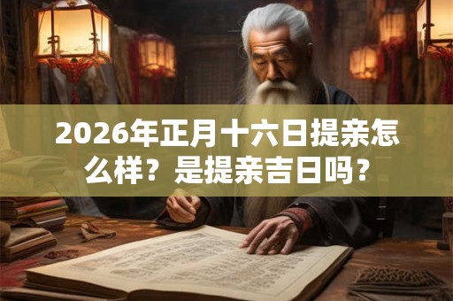 2026年正月十六日提亲怎么样？是提亲吉日吗？