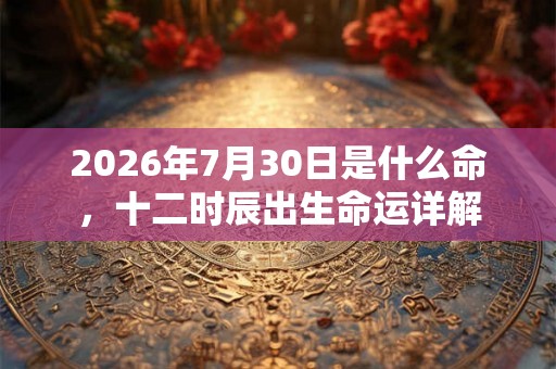 2026年7月30日是什么命,十二时辰出生命运详解 2026年7月30日是什么命,十二时辰出生命运详解
