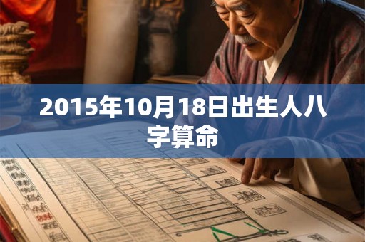 2015年10月18日出生人八字算命