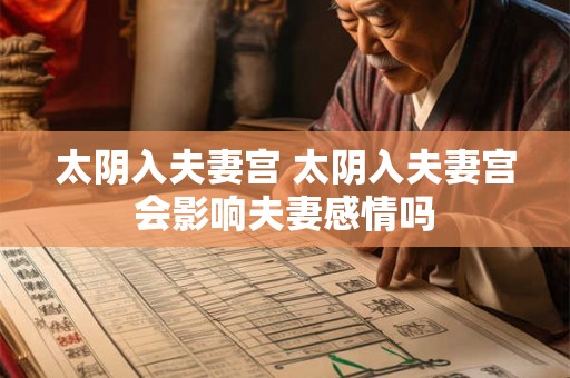 太阴入夫妻宫 太阴入夫妻宫会影响夫妻感情吗