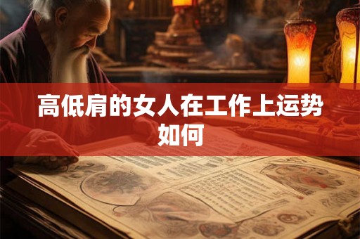 高低肩的女人在工作上运势如何