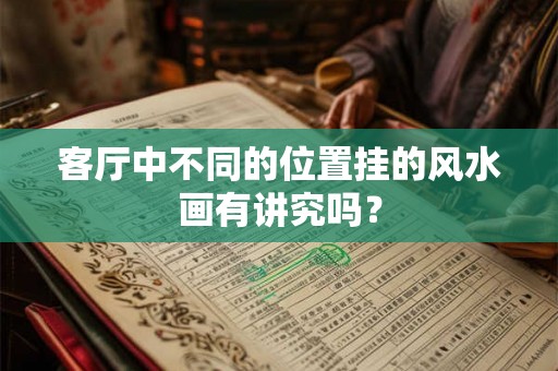 客厅中不同的位置挂的风水画有讲究吗？
