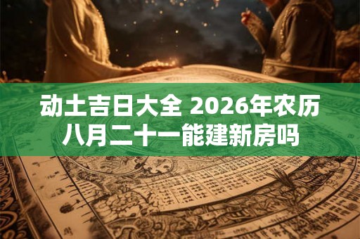 动土吉日大全 2026年农历八月二十一能建新房吗