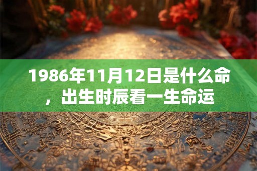 1986年11月12日是什么命,出生时辰看一生命运 1986年11月12日是什么命,出生时辰看一生命运