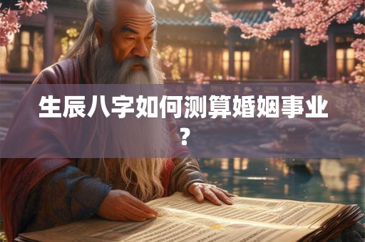 生辰八字如何测算婚姻事业？