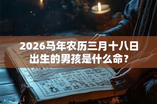 2026马年农历三月十八日出生的男孩是什么命？