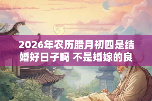 2026年农历腊月初四是结婚好日子吗 不是婚嫁的良辰吉日