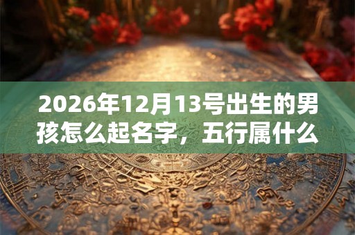 2026年12月13号出生的男孩怎么起名字，五行属什么