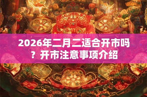 2026年二月二适合开市吗？开市注意事项介绍