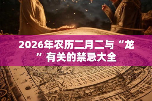 2026年农历二月二与“龙”有关的禁忌大全 2026年农历二月二与“龙”有关的禁忌大全