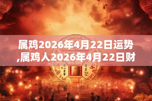 属鸡2026年4月22日运势,属鸡人2026年4月22日财运,生肖鸡2026年4月22日运势