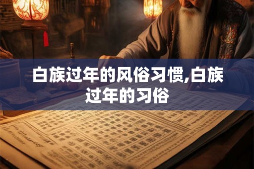 白族过年的风俗习惯,白族过年的习俗