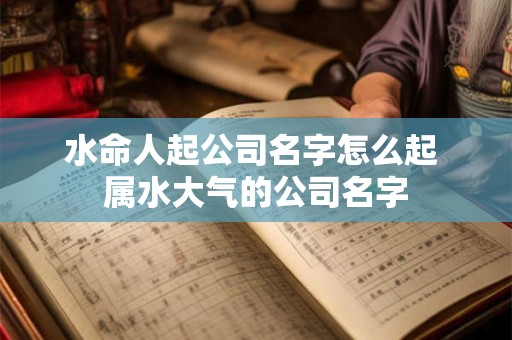 水命人起公司名字怎么起 属水大气的公司名字