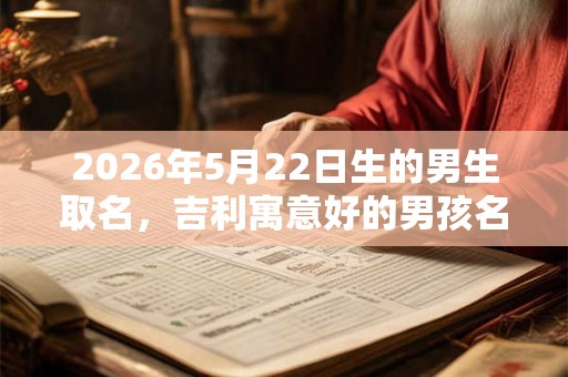 2026年5月22日生的男生取名，吉利寓意好的男孩名字锦集