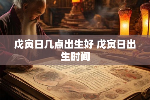 戊寅日几点出生好 戊寅日出生时间