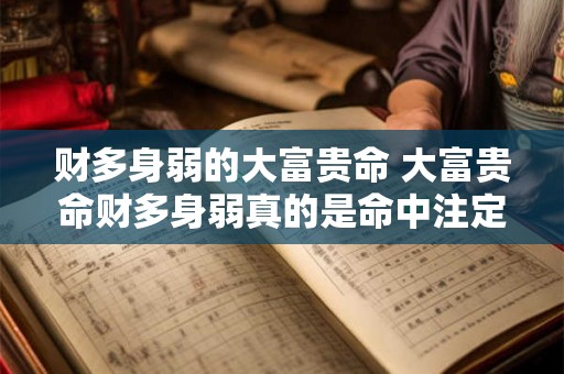 财多身弱的大富贵命 大富贵命财多身弱真的是命中注定的吗