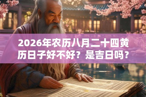 2026年农历八月二十四黄历日子好不好？是吉日吗？
