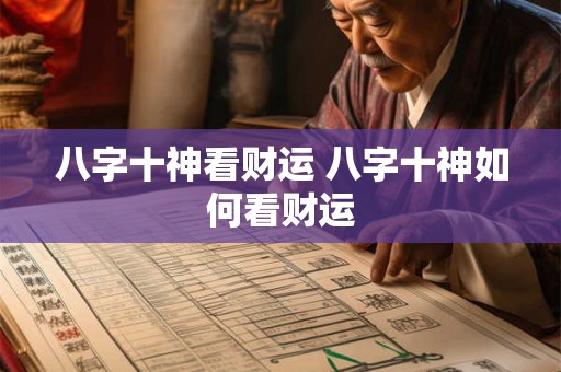 八字十神看财运 八字十神如何看财运 八字十神看财运 八字十神如何看财运