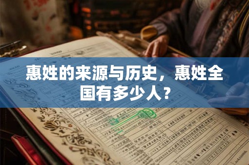 惠姓的来源与历史,惠姓全国有多少人? 惠姓的来源与历史,惠姓全国有多少人?