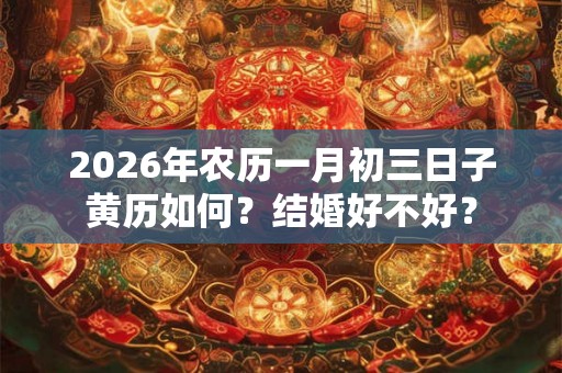 2026年农历一月初三日子黄历如何？结婚好不好？