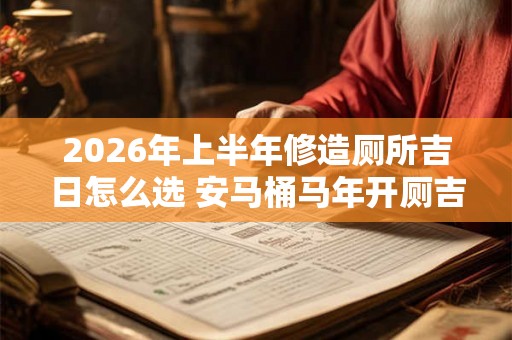 2026年上半年修造厕所吉日怎么选 安马桶马年开厕吉日吉时查询大全