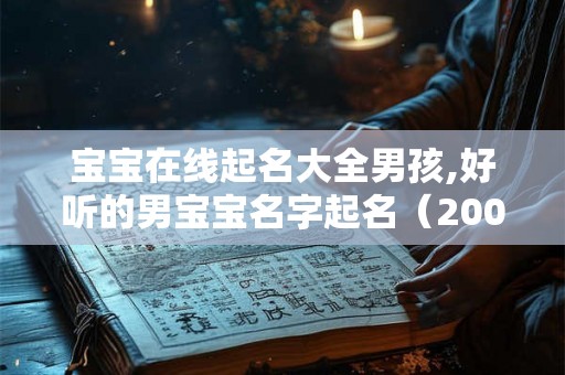 宝宝在线起名大全男孩,好听的男宝宝名字起名（200个）