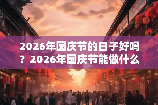 2026年国庆节的日子好吗？2026年国庆节能做什么？