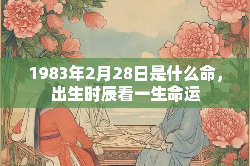 1983年2月28日是什么命，出生时辰看一生命运