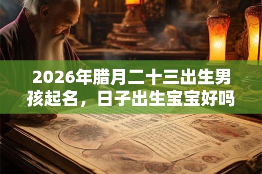 2026年腊月二十三出生男孩起名，日子出生宝宝好吗？