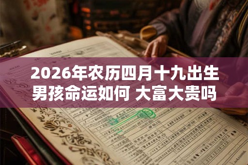 2026年农历四月十九出生男孩命运如何 大富大贵吗