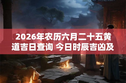 2026年农历六月二十五黄道吉日查询 今日时辰吉凶及宜忌