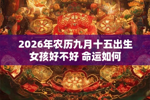 2026年农历九月十五出生女孩好不好 命运如何