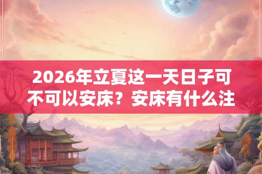 2026年立夏这一天日子可不可以安床？安床有什么注意事项？