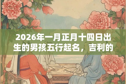 2026年一月正月十四日出生的男孩五行起名，吉利的名字大全
