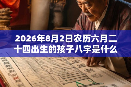 2026年8月2日农历六月二十四出生的孩子八字是什么