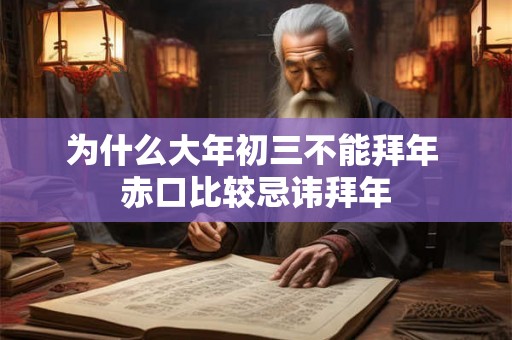 为什么大年初三不能拜年 赤口比较忌讳拜年
