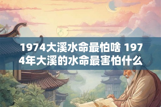 1974大溪水命最怕啥 1974年大溪的水命最害怕什么