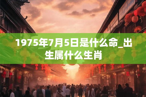 1975年7月5日是什么命_出生属什么生肖