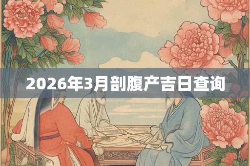 2026年3月剖腹产吉日查询