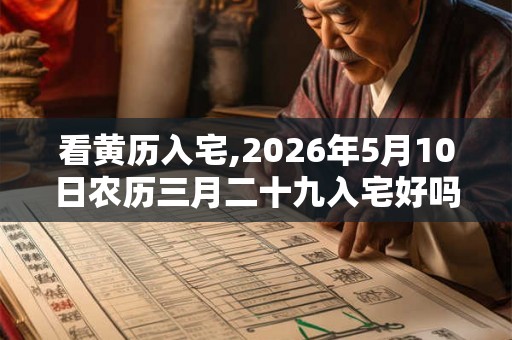 看黄历入宅,2026年5月10日农历三月二十九入宅好吗 看黄历入宅,2026年5月10日农历三月二十九入宅好吗