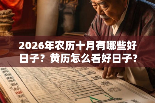 2026年农历十月有哪些好日子？黄历怎么看好日子？