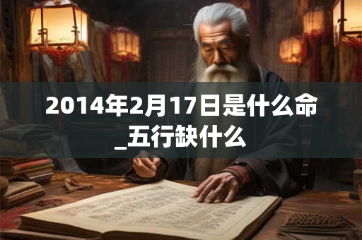 2014年2月17日是什么命_五行缺什么