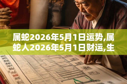 属蛇2026年5月1日运势,属蛇人2026年5月1日财运,生肖蛇2026年5月1日运势