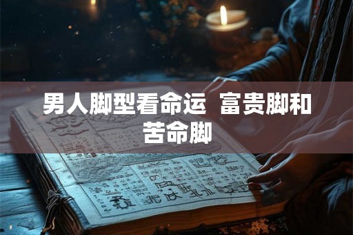 男人脚型看命运  富贵脚和苦命脚
