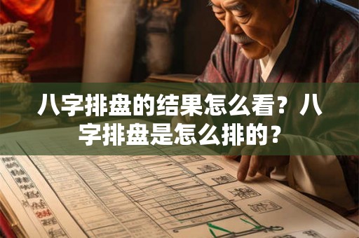 八字排盘的结果怎么看?八字排盘是怎么排的? 八字排盘的结果怎么看?八字排盘是怎么排的?