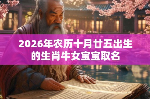 2026年农历十月廿五出生的生肖牛女宝宝取名
