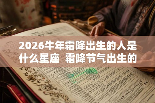 2026牛年霜降出生的人是什么星座 霜降节气出生的牛宝宝性格好不好 2026牛年霜降出生的人是什么星座 霜降节气出生的牛宝宝性格好不好