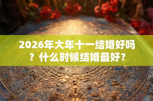 2026年大年十一结婚好吗?什么时候结婚最好? 2026年大年十一结婚好吗?什么时候结婚最好?