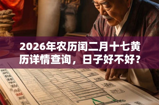 2026年农历闰二月十七黄历详情查询，日子好不好？