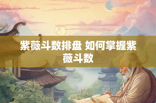 紫薇斗数排盘 如何掌握紫薇斗数 紫薇斗数排盘 如何掌握紫薇斗数